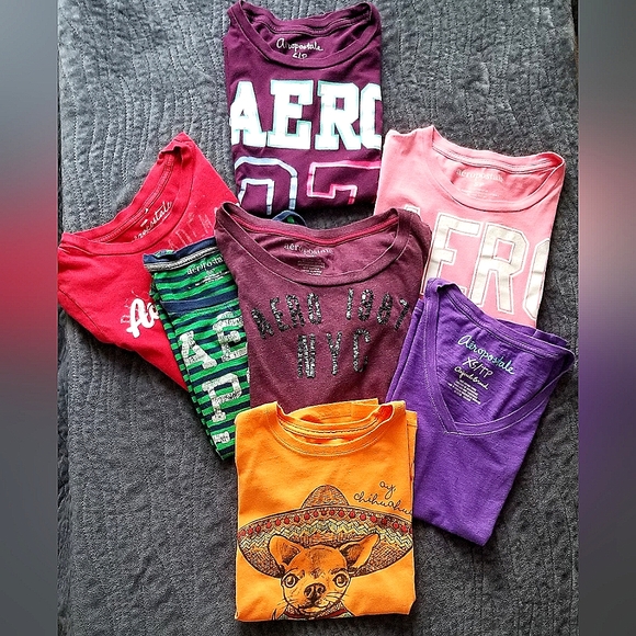 Aeropostale Tops - 7 pc AEROPOSTALE SS TEES. MISSES -SM/ SP.                    GOOD TO EUC